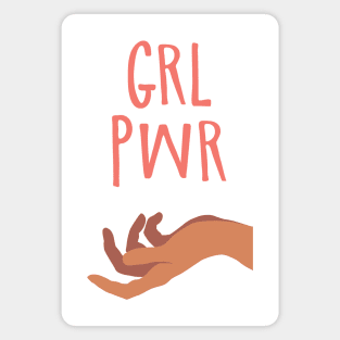 Girl Power Feminist Hand Illustration Magnet